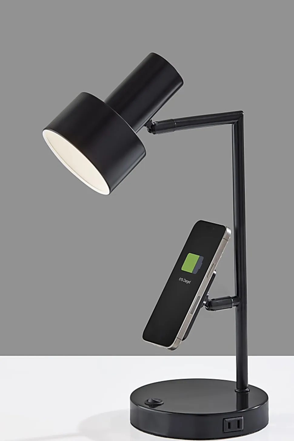 Adesso Rowe Supercharger 19"H Desk Lamp, Black