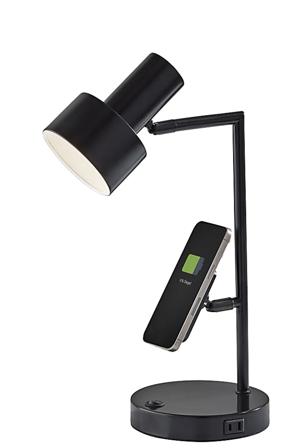 Adesso Rowe Supercharger 19"H Desk Lamp, Black