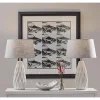 Adesso® Simplee Joan 2-Piece Table Lamp Set, Light Grey Shades/White Bases