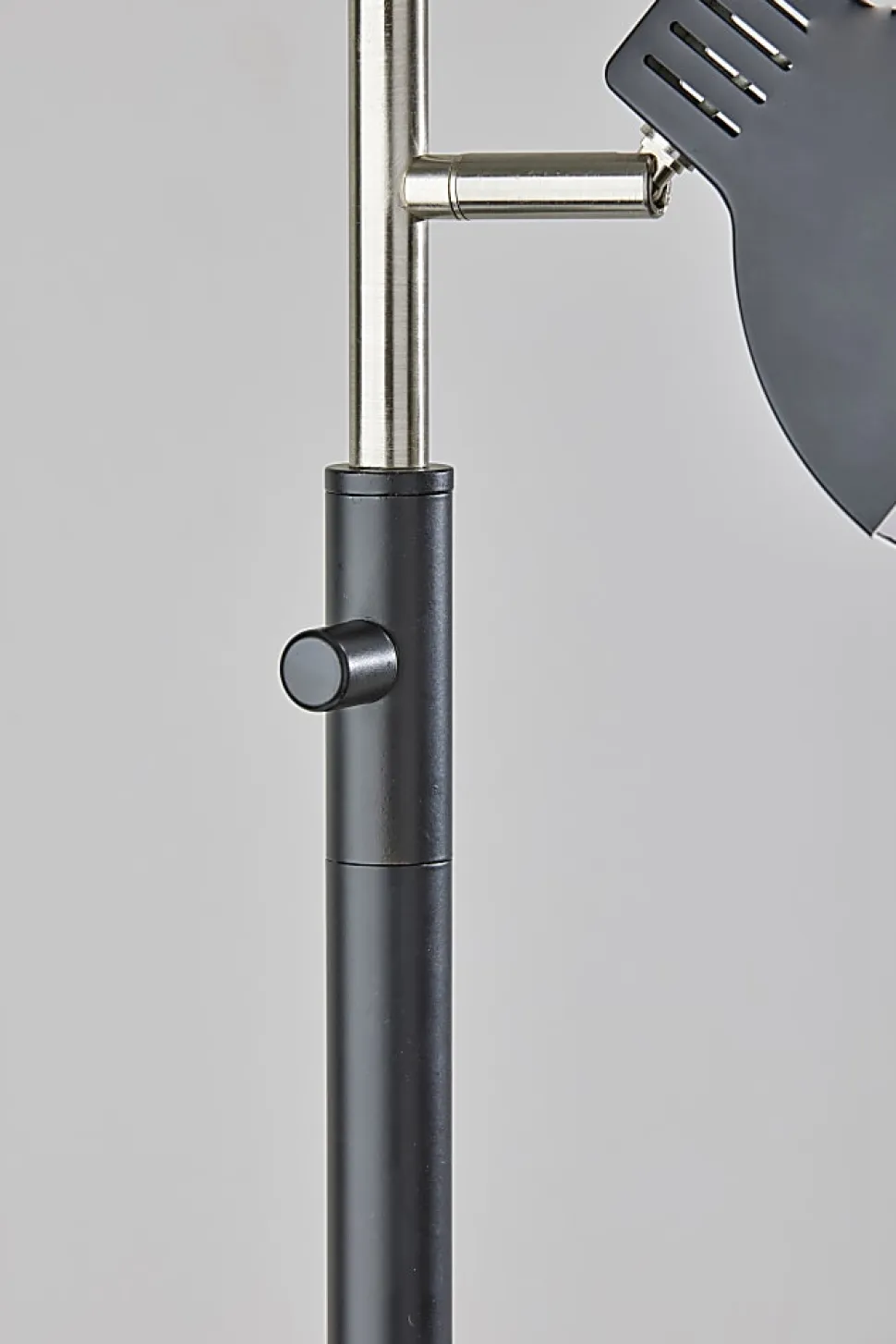 Adesso Simplee Slender LED Tree Lamp, 65"H, Black/Brushed Steel