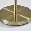 Adesso Swirl Floor Lamp, Antique Brass with White Swirl Glosted Shade