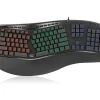 Adesso Tru-Form 150 3-Color Illuminated Ergonomic Keyboard, Black, AKB-150EB