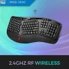 Adesso Tru-Form 3500 2.4GHz Wireless Ergonomic Trackball Keyboard