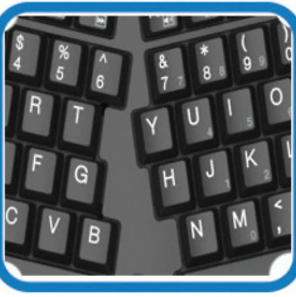 Adesso Tru-Form Media 3150 2.4 GHz Wireless Ergo Trackball Keyboard