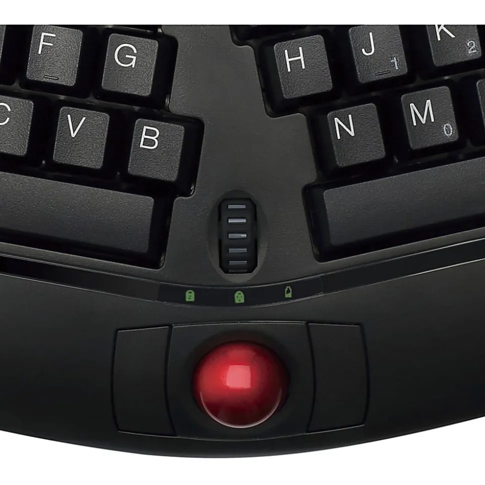 Adesso Tru-Form Media 3150 2.4 GHz Wireless Ergo Trackball Keyboard