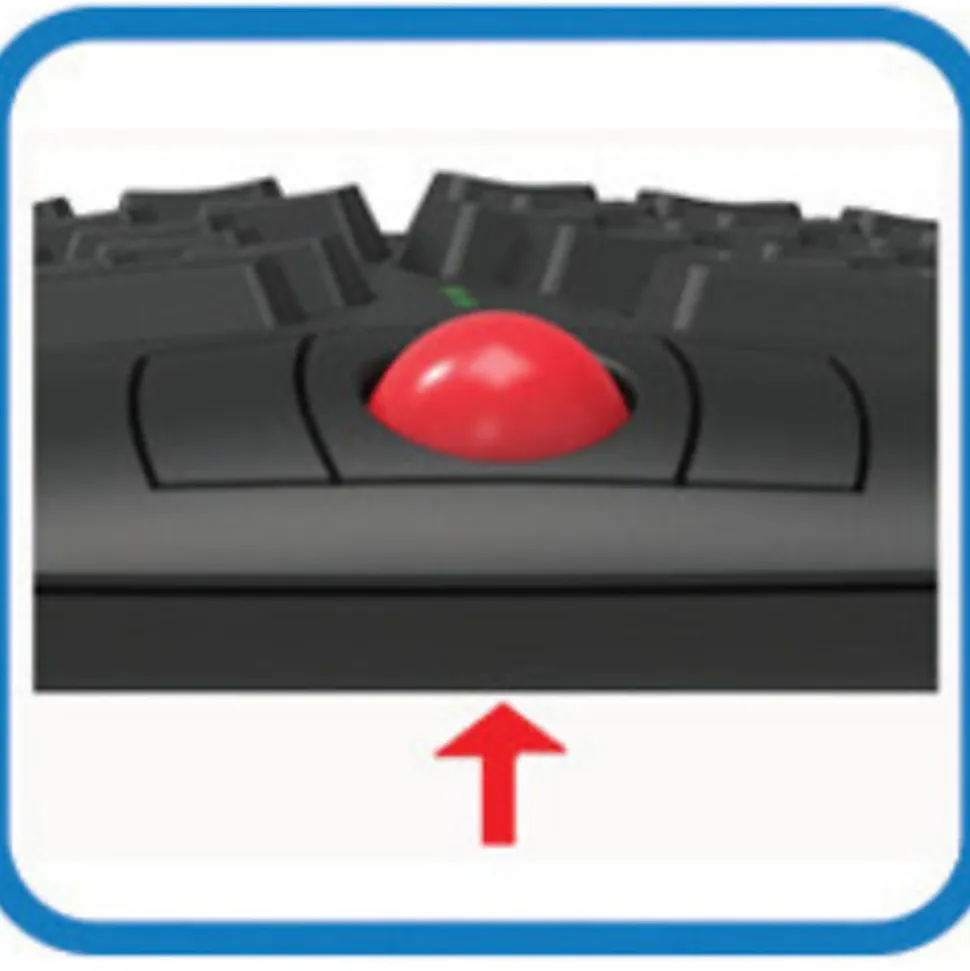 Adesso Tru-Form Media 3150 2.4 GHz Wireless Ergo Trackball Keyboard