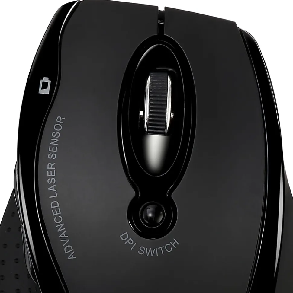 Adesso Tru-Form Media 1500 Wireless Ergonomic Keyboard & Laser Mouse, Black
