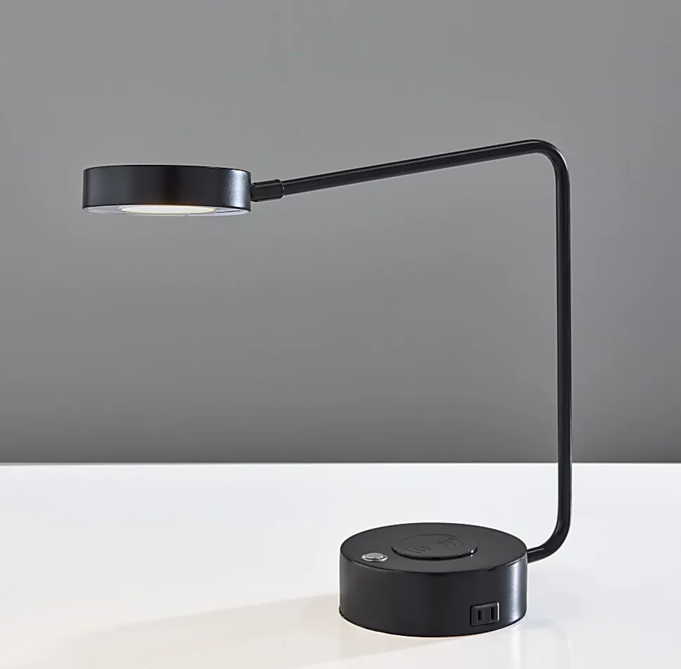 Adesso Viper Supercharger 15"H LED Desk Lamp, Black