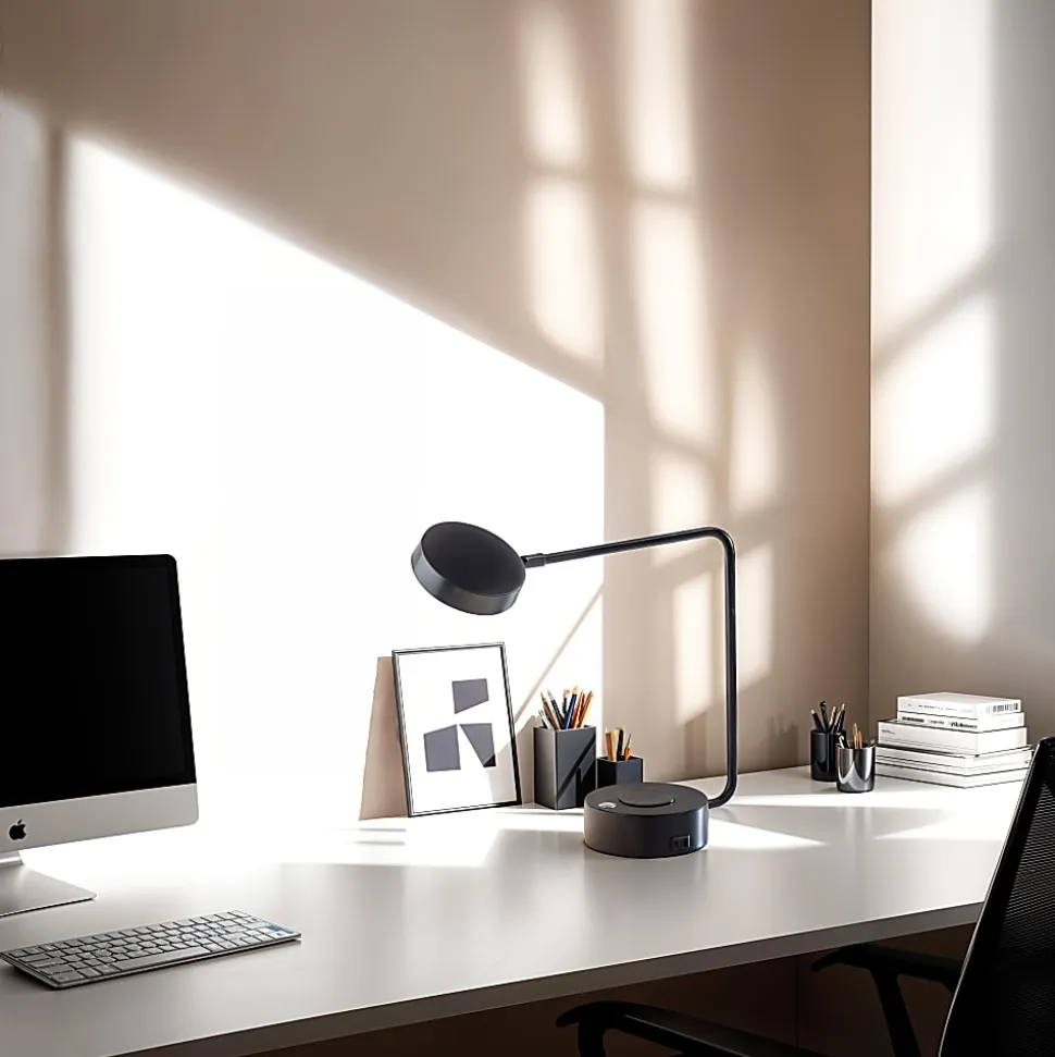 Adesso Viper Supercharger 15"H LED Desk Lamp, Black