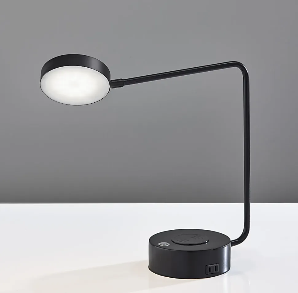Adesso Viper Supercharger 15"H LED Desk Lamp, Black
