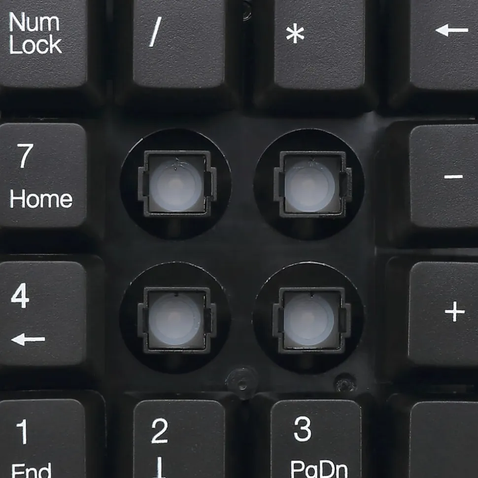 Adesso Wireless Spill Resistant 18-Key Numeric Keypad - Wireless Connectivity - RF - 30 ft - 2.40 GHz - WKB6010UB