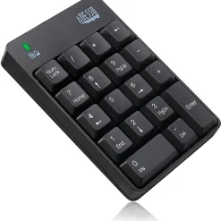Adesso Wireless Spill Resistant 18-Key Numeric Keypad - Wireless Connectivity - RF - 30 ft - 2.40 GHz - WKB6010UB