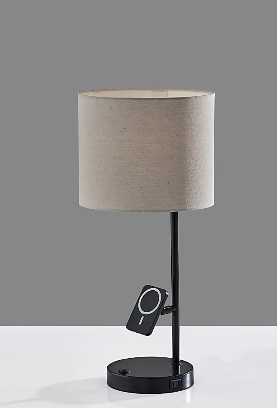 Adesso Wyatt Supercharger 22"H Desk Lamp, Beige/Black