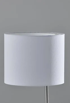 Adesso Wyatt Supercharger 22"H Desk Lamp, White/Brushed Steel