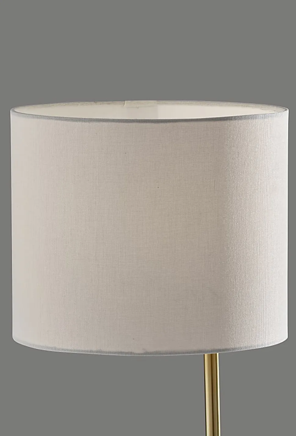 Adesso Wyatt Supercharger 22"H Desk Lamp, Off-White/Antique Brass