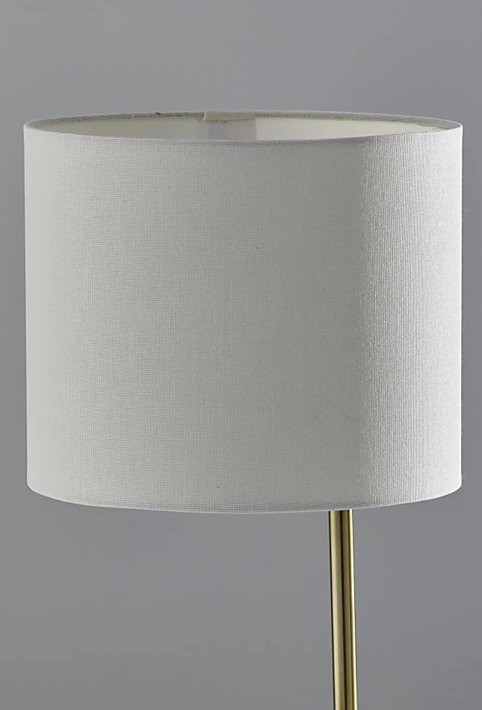 Adesso Wyatt Supercharger 22"H Desk Lamp, Off-White/Antique Brass