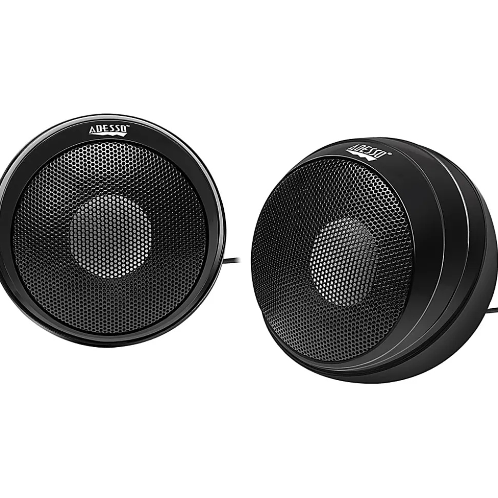 Adesso Xtream S4 USB-Powered Desktop Computer Speaker with Dynamic Sound - 5W x 2 - Works with Zoom, Microsoft Team, Skype, Webex and Google Meet