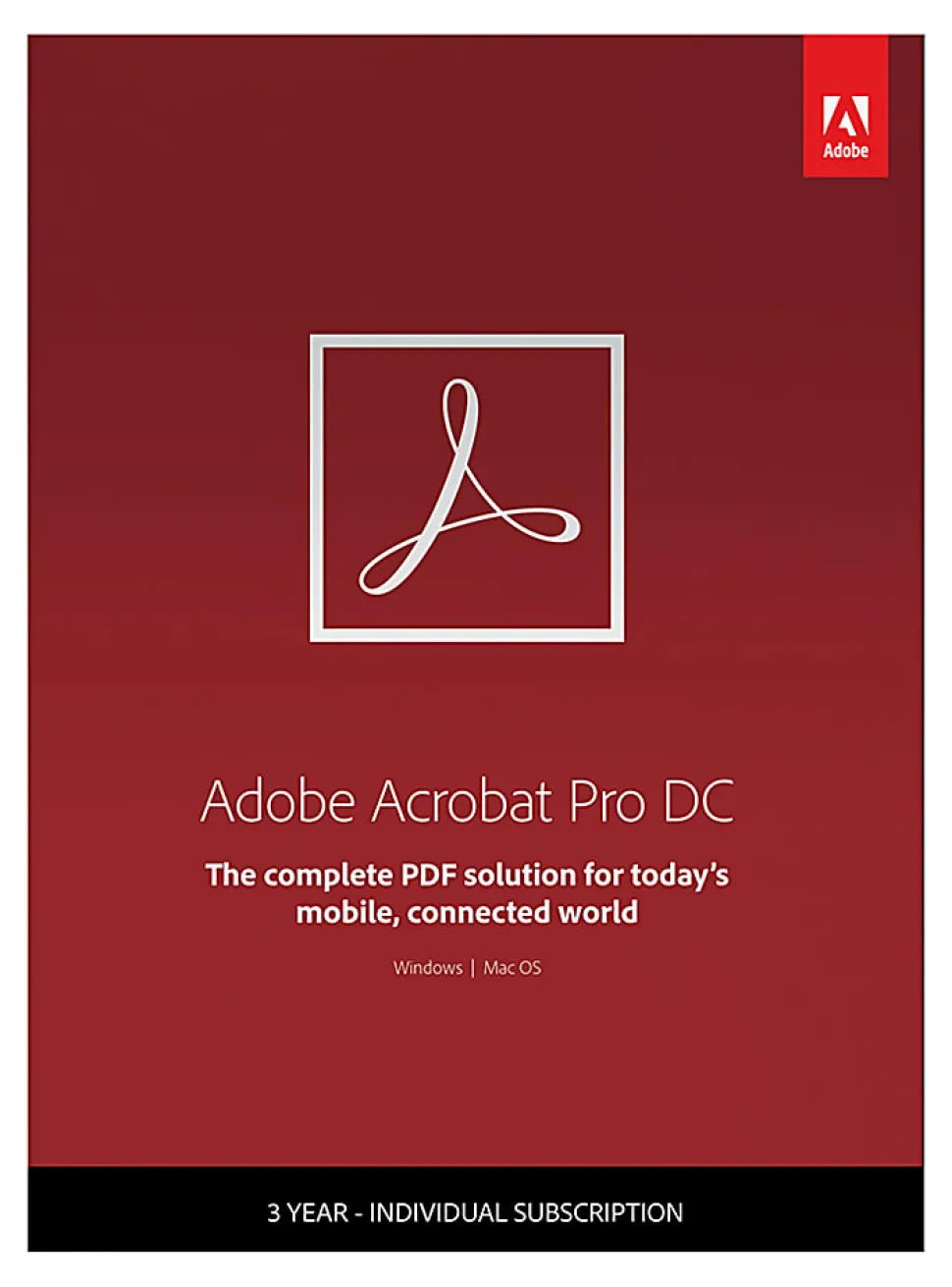 Adobe® Acrobat® Pro DC, 3-Year Subscription