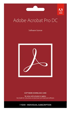 Adobe® Acrobat® Pro DC, 1-Year Subscription, For PC/Mac®, Download