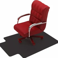Advantagemat® Black Vinyl Lipped Chair Mat for Hard Floor - 45