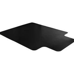 Advantagemat® Black Vinyl Lipped Chair Mat for Hard Floor - 45