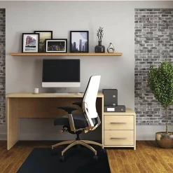 Advantagemat® Black Vinyl Rectangular Chair Mat for Hard Floor - 48
