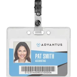 Advantus Badge Strap with Clip, Box of 100