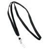 Advantus Deluxe Lanyard with J-Hook, Black, Box of 24