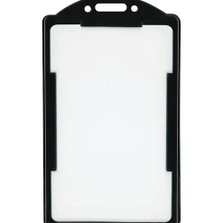Advantus ID Card Holder - Support 2.13" x 3.38" Media - Vertical - Black - 25 / Pack