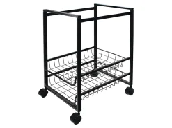 Advantus Letter-Size Mobile File Cart, 19 1/2"H x 16"W x 13"D, Black