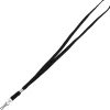 Advantus Metal Clasp Lanyard, 36" Length, Black, Box Of 100