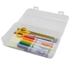 Advantus Pencil Boxes, 2-1/2”H x 8-1/2”W x 5-1/4”D, Clear, Pack Of 6 Pencil Boxes