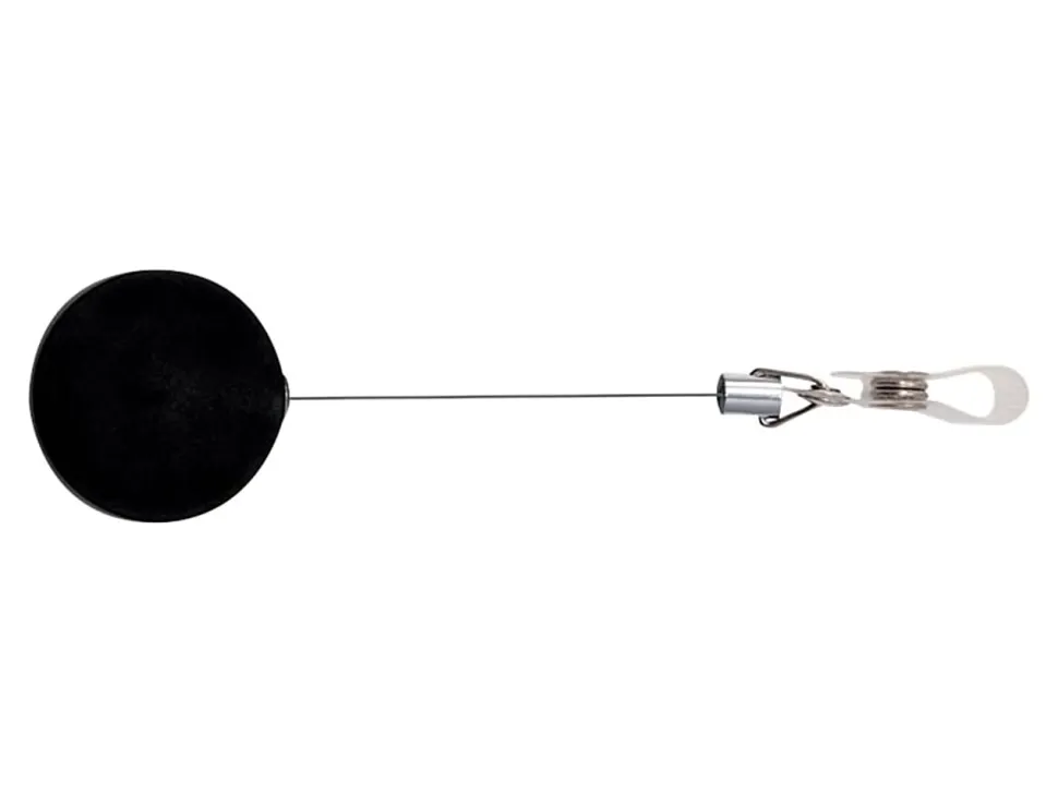Advantus Premier Retractable Heavy Duty ID Reel With Badge Clip - Plastic, Steel - Black, Silver - 12 / Box