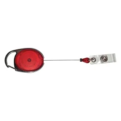 Advantus® Retractable Carabiner-Style Badge Reel with Badge Strap, Assorted Colors, 20/PK