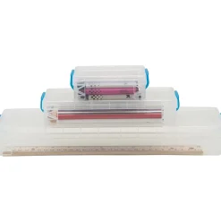 Advantus Super Stacker School Kit - Snap-tight Closure - Heavy Duty - Stackable - Plastic - Transparent -  - 38714