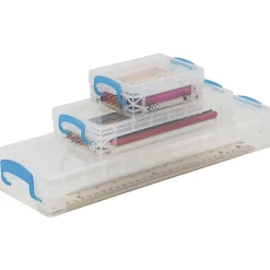 Advantus Super Stacker School Kit - Snap-tight Closure - Heavy Duty - Stackable - Plastic - Transparent -  - 38714