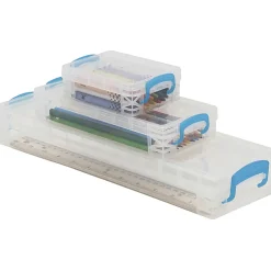 Advantus Super Stacker School Kit - Snap-tight Closure - Heavy Duty - Stackable - Plastic - Transparent -  - 38714