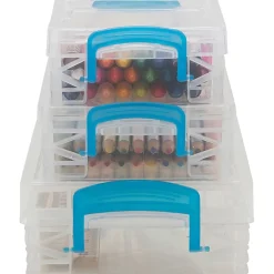 Advantus Super Stacker School Kit - Snap-tight Closure - Heavy Duty - Stackable - Plastic - Transparent -  - 38714