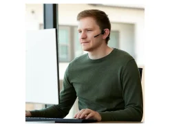 AfterShokz OpenComm - Headset - open ear - behind-the-neck mount - Bluetooth - wireless - NFC - slate gray