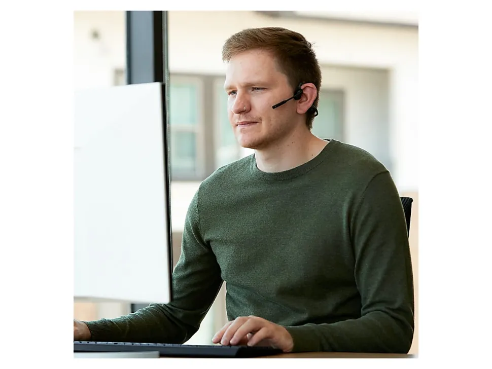 AfterShokz OpenComm - Headset - open ear - behind-the-neck mount - Bluetooth - wireless - NFC - slate gray