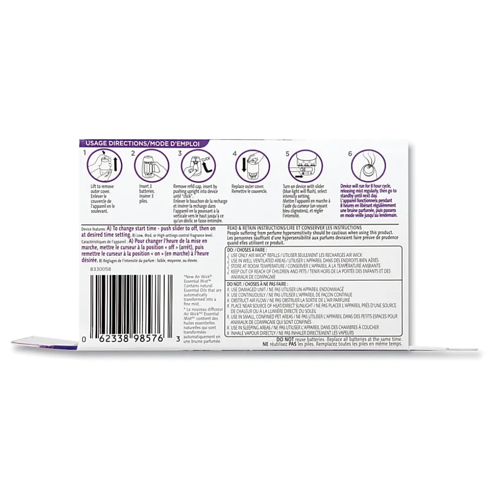 Air Wick® Essential Mist Starter Kit, Lavender And Almond Blossom, 0.67 Oz