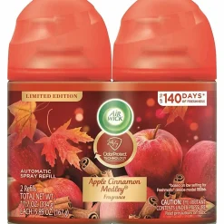 Air Wick Freshmatic Air Freshener Spray Refill - Spray - 5.90 oz - Apple Cinnamon Medley - 60 Day - Odor Neutralizer, Long Lasting - 2/Pack - 3/Carton