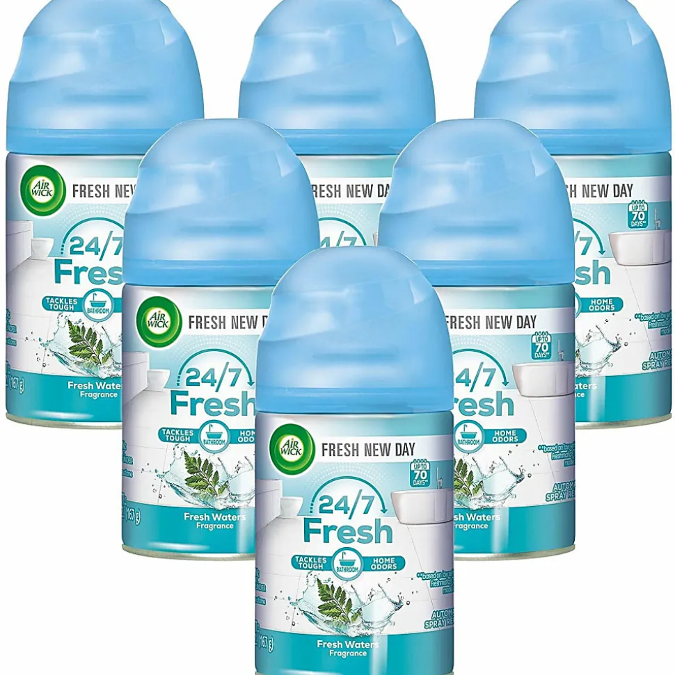 Air Wick® Freshmatic® Automatic Spray Refill, 6.17 Oz, Fresh Waters®, Carton Of 6