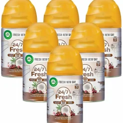 Air Wick Freshmatic Life Scents Refill - Spray - 5.9 fl oz (0.2 quart) - Paradise Retreat - 60 Day - Wall Mountable, Long Lasting - 6 / Carton