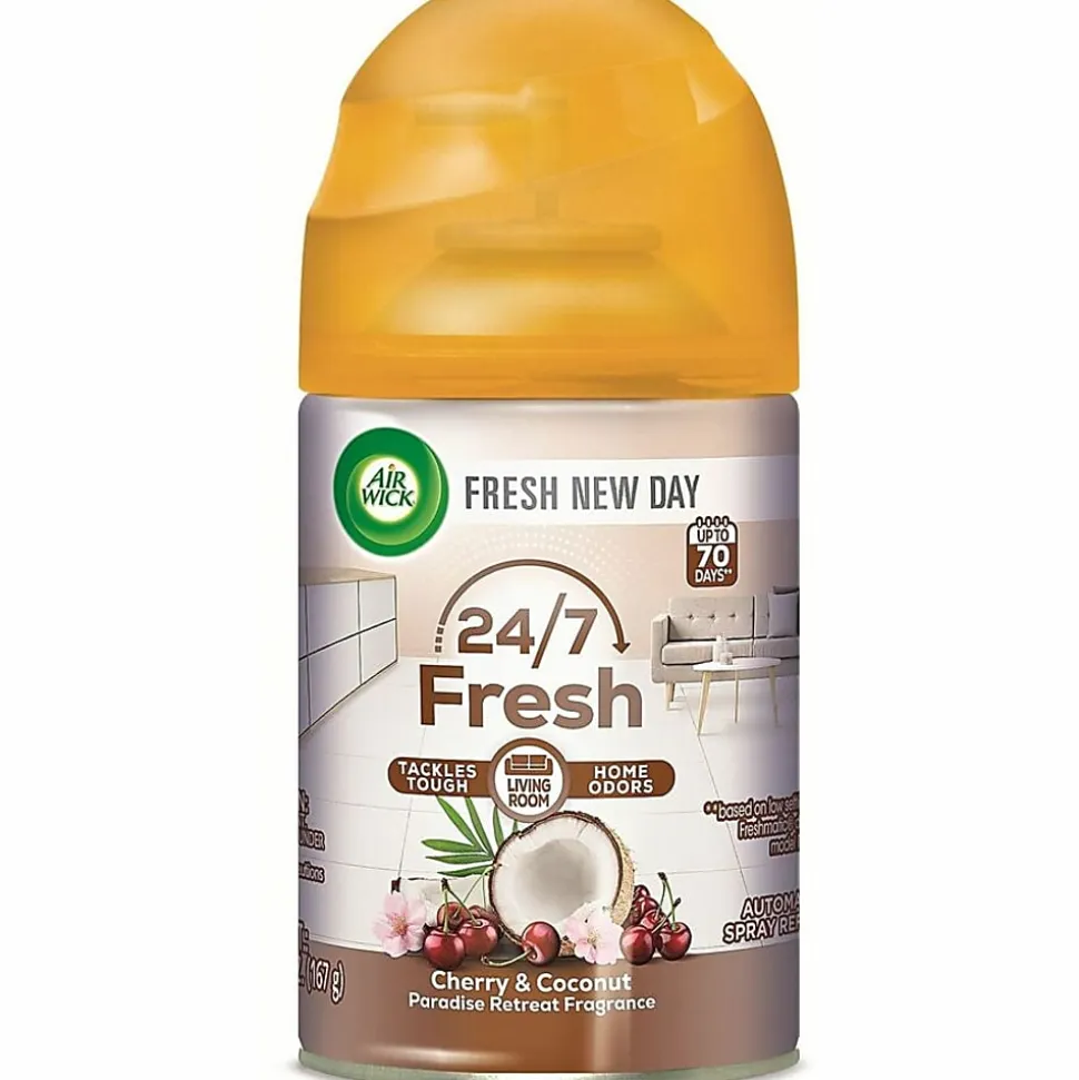 Air Wick Freshmatic Life Scents Refill - Spray - 5.9 fl oz (0.2 quart) - Paradise Retreat - 60 Day - Wall Mountable, Long Lasting - 6 / Carton