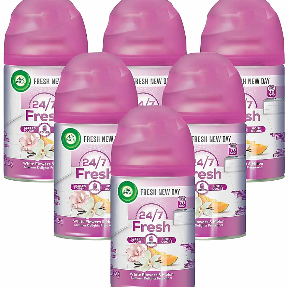 Air Wick® Life Scents™ Freshmatic® Automatic Spray Refill, 6.17 Oz, Summer Delights, Carton Of 6