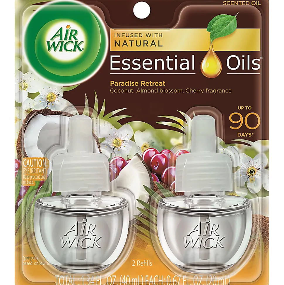 Air Wick® Life Scents™ Scented Oil Warmer Refill, 0.67 Oz, Paradise Retreat, Pack Of 2