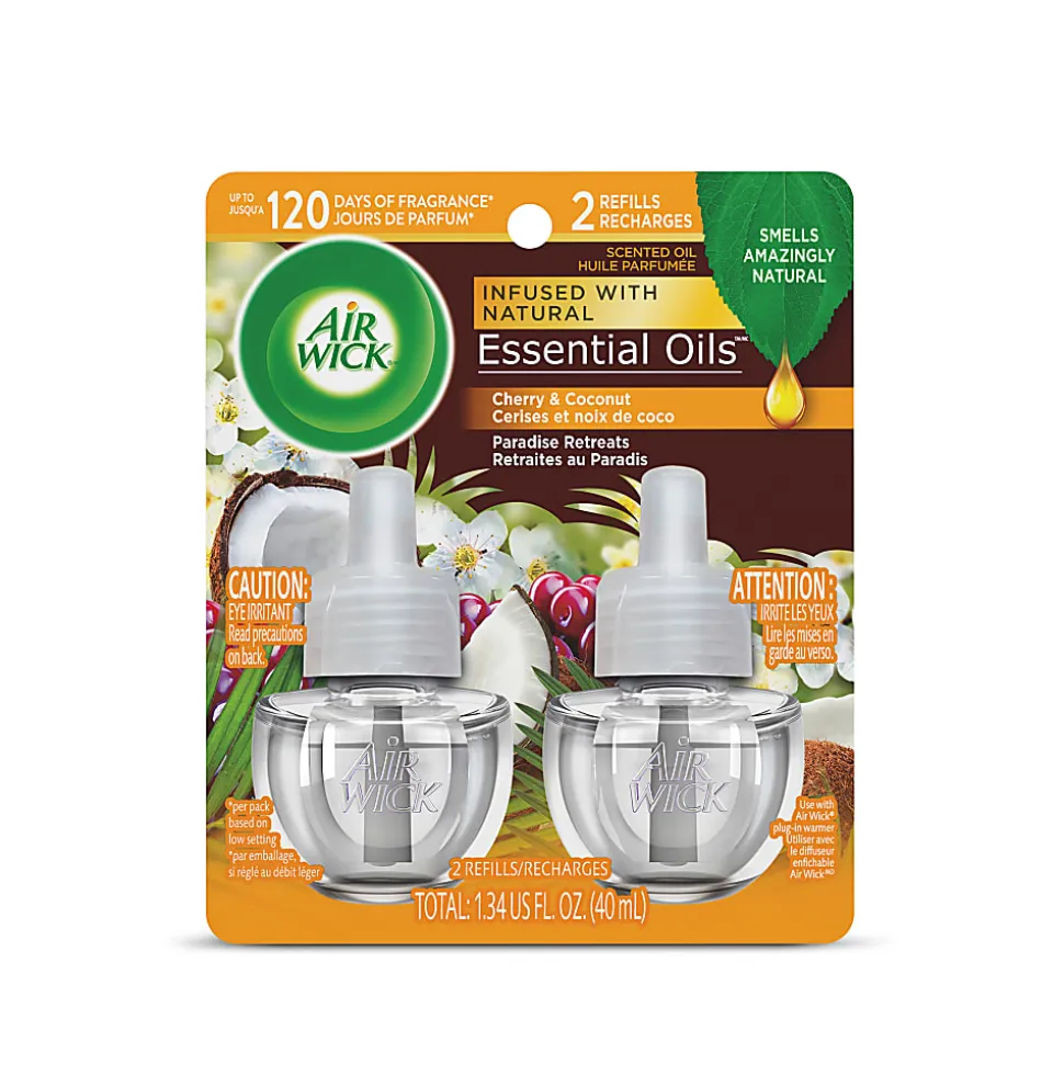Air Wick® Life Scents™ Scented Oil Warmer Refill, 0.67 Oz, Paradise Retreat, Pack Of 2