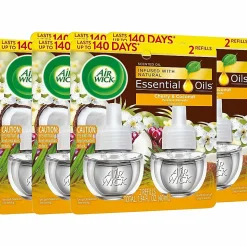 Air Wick Life Scents Scented Oil Warmer Refills, 0.67 Oz, Paradise Retreat, 2 Refills Per Pack, Carton Of 6 Packs