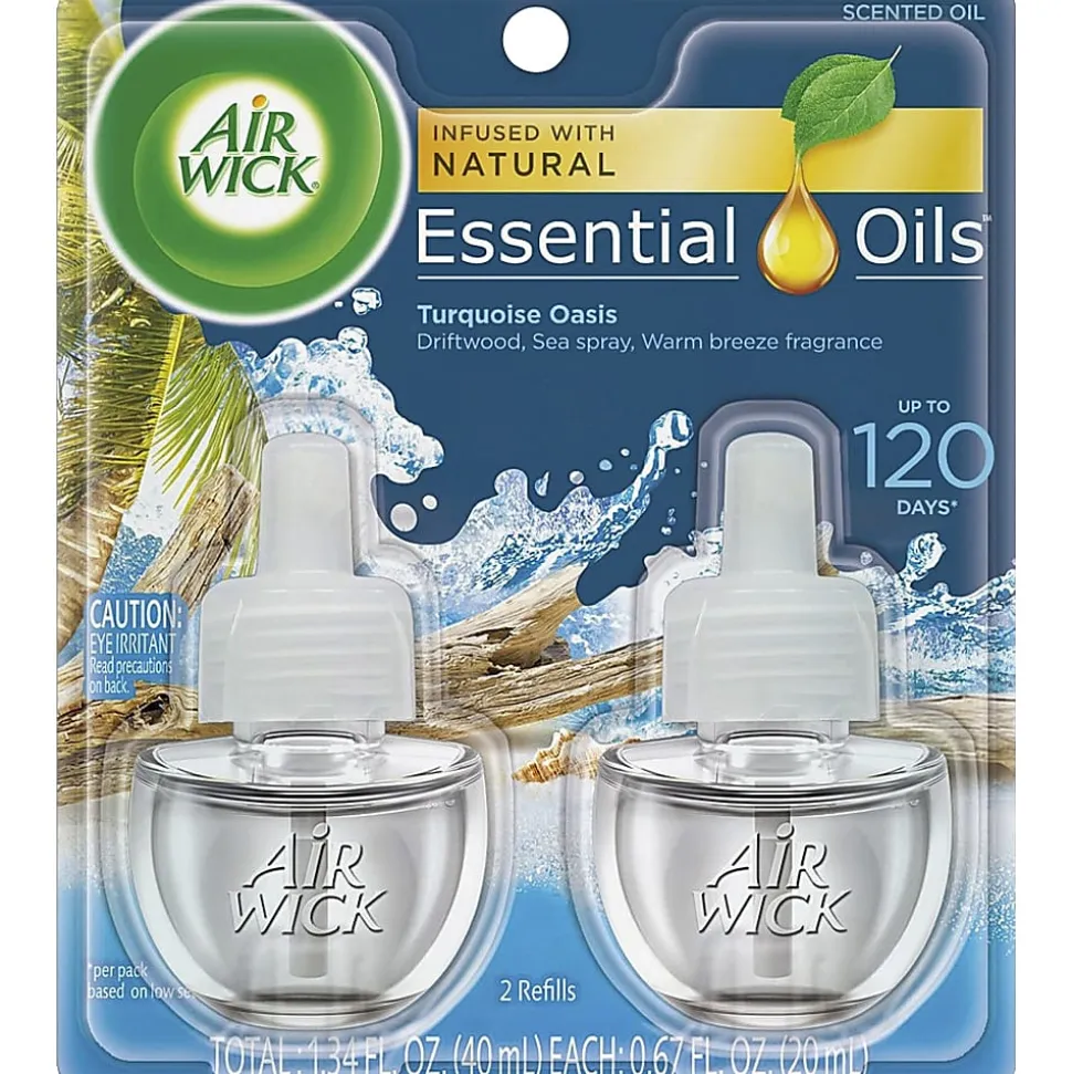Air Wick Scented Oil Warmer Refill - Oil - 0.7 fl oz- Turquoise Oasis - 45 Day - 12 / Carton - Long Lasting